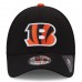 Men's Cincinnati Bengals New Era Team Classic 39THIRTY Flex Black Hat 1706644
